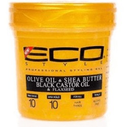 Eco Olive Oil & Shea Butter Black Castor Oil & Flaxseed 16oz